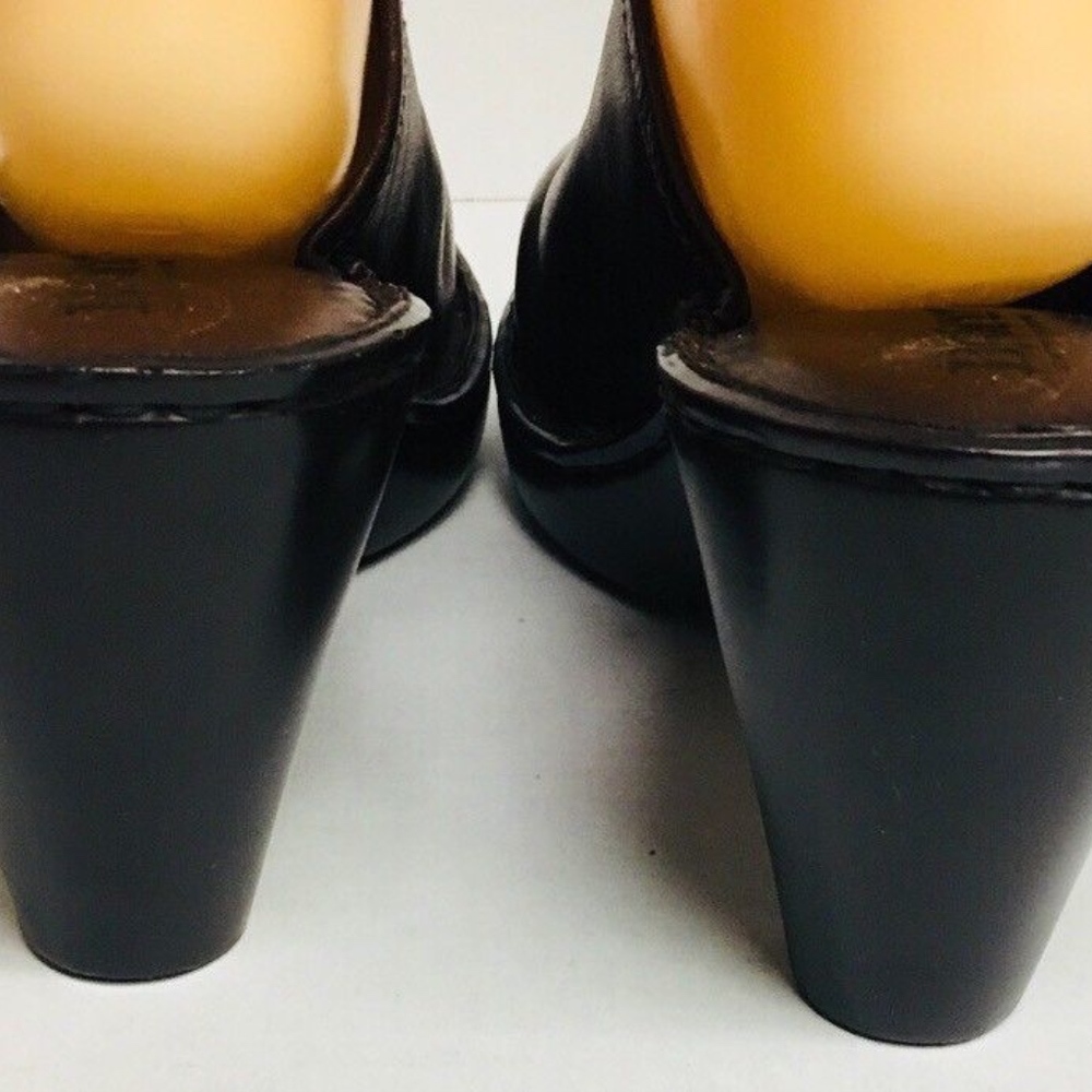 New Born Handcrafted Brown Leather Clogs 10 M 42 - Picture 5 of 8